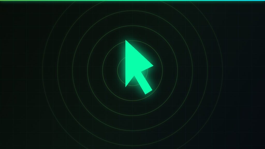 PPC pay-per-click neon cursor ripple abstract visual